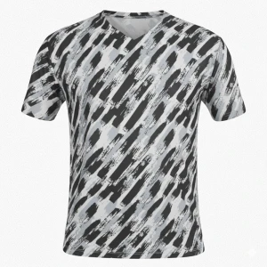 خرید تیشرت مردانه یقه کوبایی مشکی