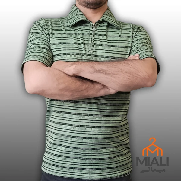 تیشرت مردانه نیم زیپ