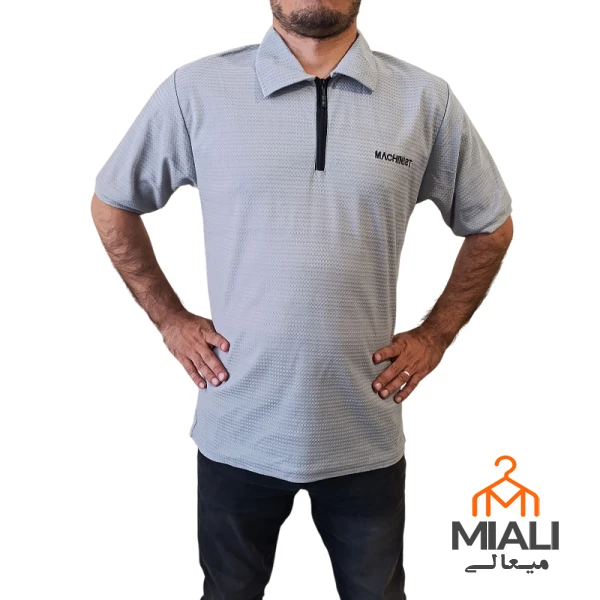 تیشرت مردانه نیم زیپ مراکشی