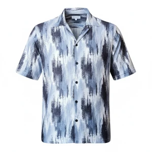 پیراهن آستین کوتاه مردانه رنگ طوسی