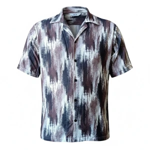 پیراهن آستین کوتاه مردانه رنگ قهوه ای