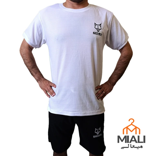 ست تیشرت شلوارک مردانه طرح wolf