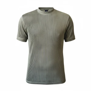 تیشرت سوپر پنبه برجسته سبز زیتونی