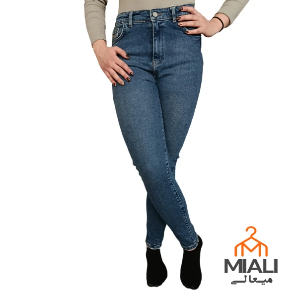 شلوار جین اسکینی زنانه آبی