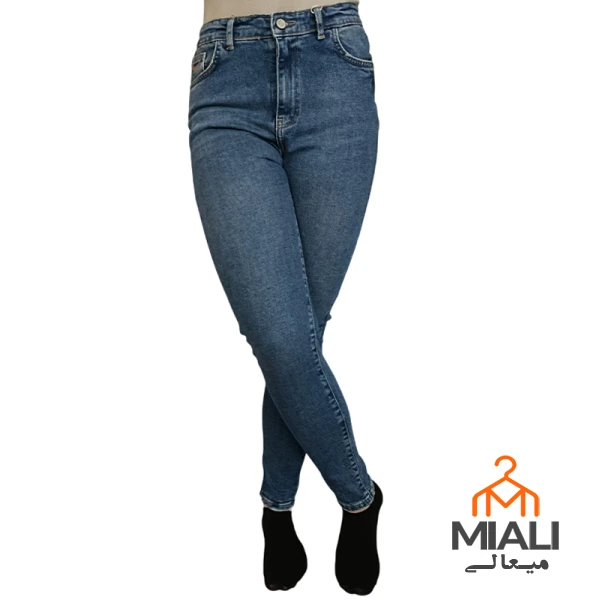 شلوار جین اسکینی دخترانه آبی