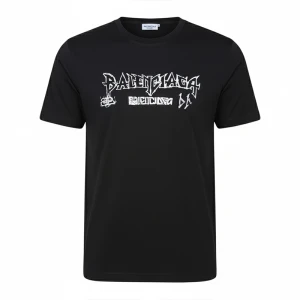 تیشرت نخی چاپی مردانه رنگ مشکی