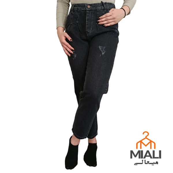 خرید شلوار جین مام‌فیت دخترانه