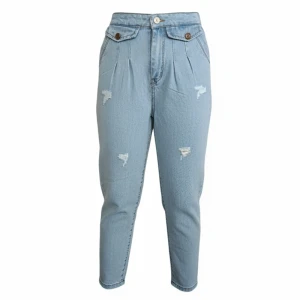 شلوار جین مام نقاب دار آبی